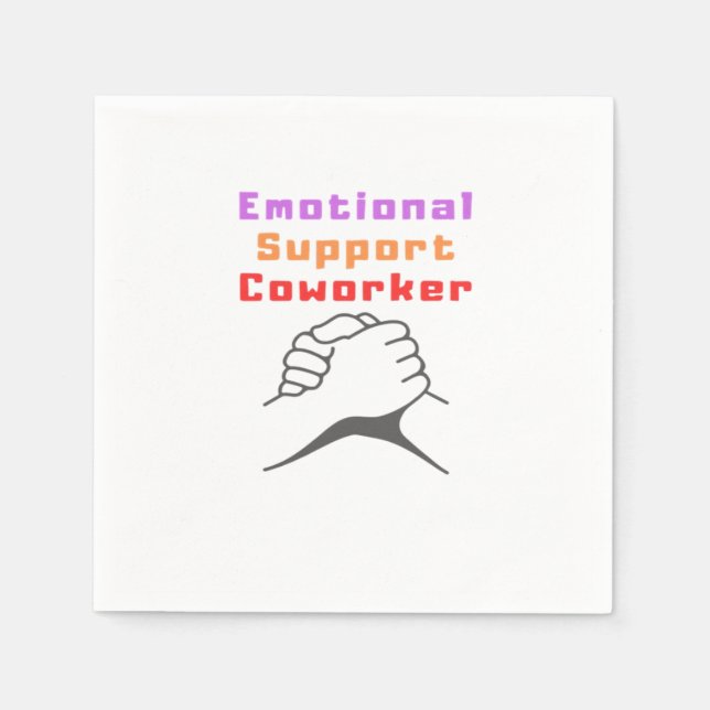 Serviette En Papier Meilleur collaborateur d'aide émotionnelle (Devant)