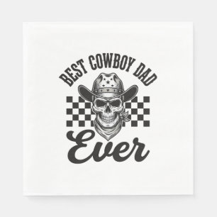 Serviette En Papier Meilleur design de chemise Western Skull Cowboy Pa