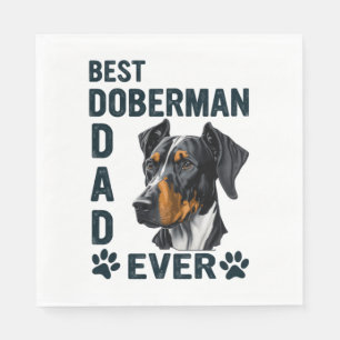 Serviette En Papier Meilleur Doberman Papa jamais