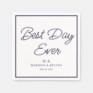 Serviette En Papier Meilleur jour jamais minimaliste et chic Napkins