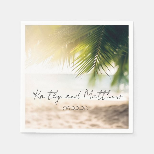 Serviette En Papier Meilleur Mariage d'été (Devant)