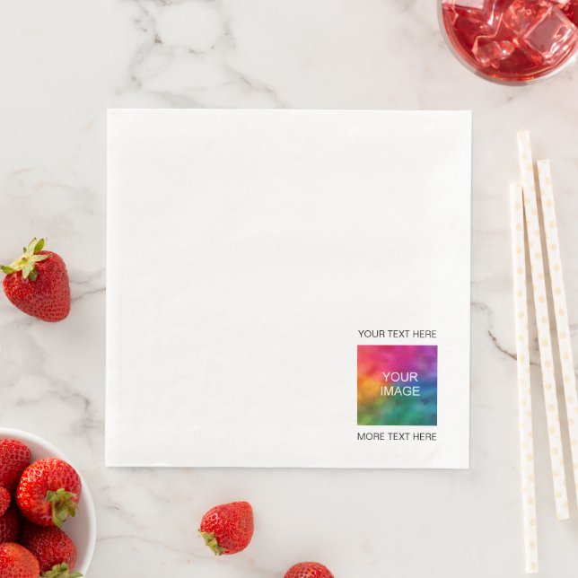 Serviette En Papier Meilleur modèle de texte ajoutant une image ou un  (En situation)