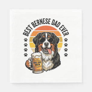 Serviette En Papier Meilleur papa bernois de tous les temps chemise vi