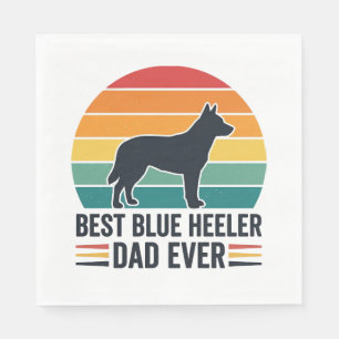 Serviette En Papier Meilleur papa Blue Heeler de tous les temps Design