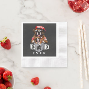 Serviette En Papier Meilleur Papa Boxer Ever