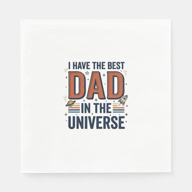 Serviette En Papier Meilleur papa de l'univers conception vectorielle  (Devant)