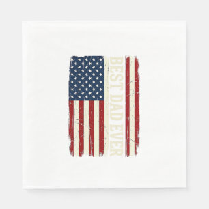 Serviette En Papier Meilleur Papa de Tous les Temps Drapeau Américain 