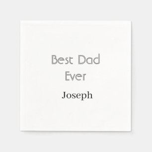 Serviette En Papier Meilleur papa de tous les temps nom simple minimal
