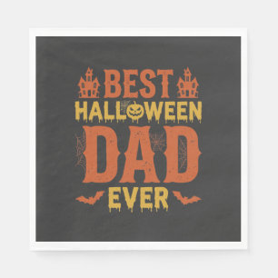Serviette En Papier Meilleur papa Halloween de tous les temps Design v