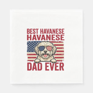 Serviette En Papier Meilleur papa Havanese de tous les temps, design d