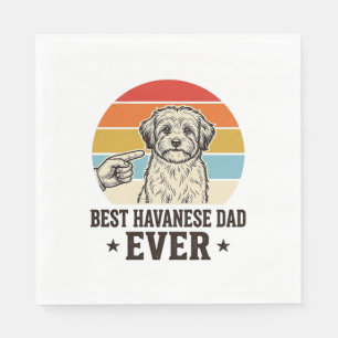 Serviette En Papier Meilleur papa Havanese de tous les temps Design de