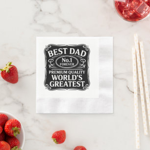 Serviette En Papier Meilleur papa jamais
