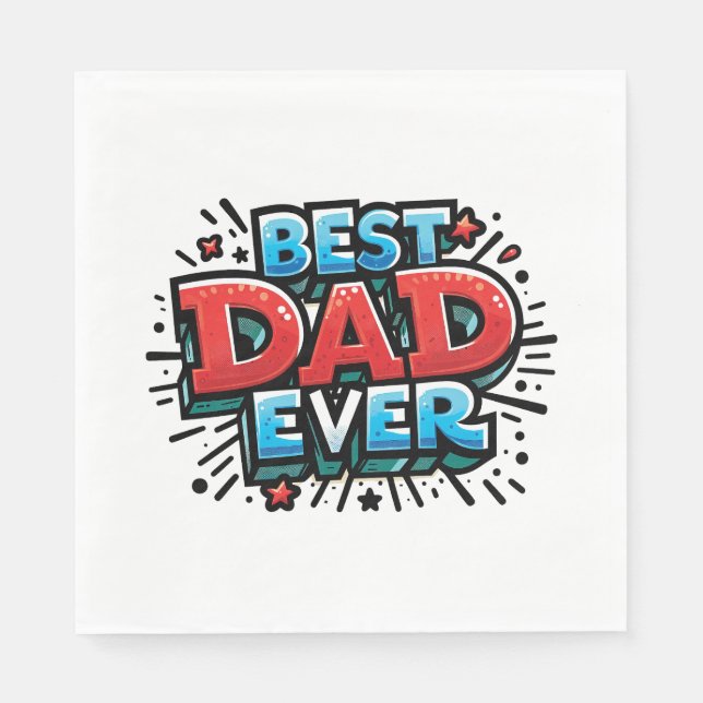 Serviette En Papier Meilleur papa jamais (Devant)