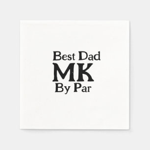 Serviette En Papier Meilleur papa par monogramme fête des pères rusti
