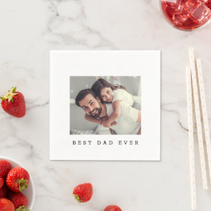 Serviette En Papier Meilleur Papa Personnalisé avec Photo