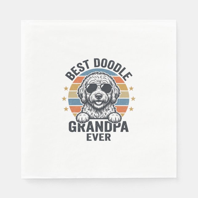 Serviette En Papier Meilleur Papy Doodle de tous les temps Design de c (Devant)