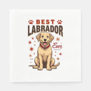 Serviette En Papier Meilleur parent Labrador de tous les temps Vintage