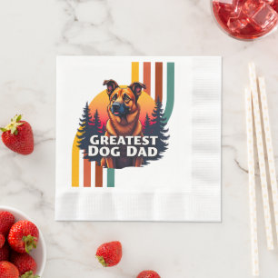 Serviette En Papier Meilleur père de chien