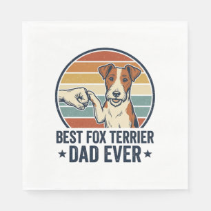 Serviette En Papier Meilleur père Fox Terrier de tous les temps Chemis
