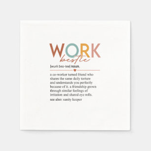 Serviette En Papier Meilleure collègue de travail vintage Définition E