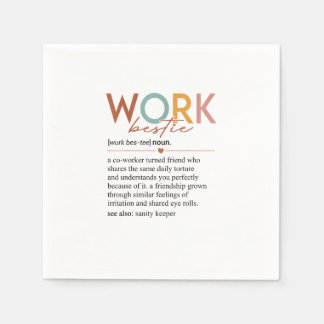 Serviette En Papier Meilleure collègue de travail vintage Définition E