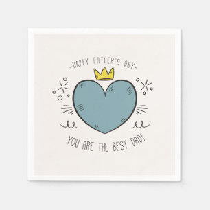 Serviette En Papier Meilleure Fête des pères papa heureux Napkin