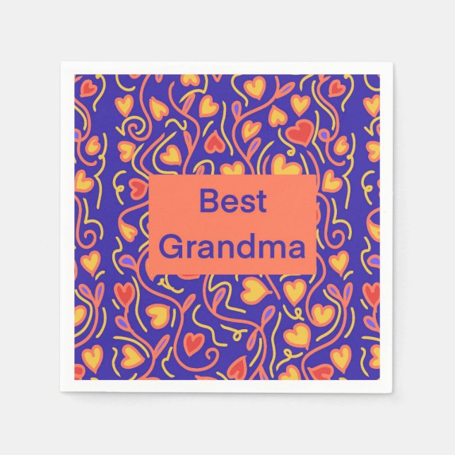 Serviette En Papier Meilleure grand-mère (Devant)