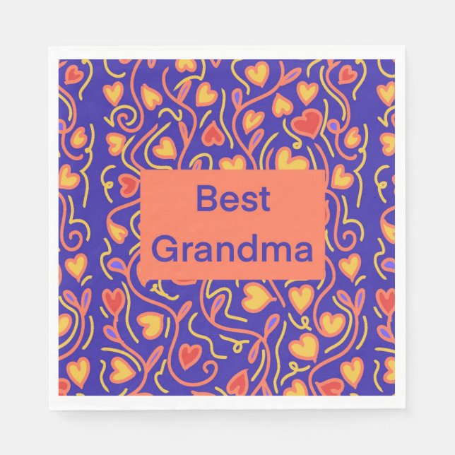 Serviette En Papier Meilleure grand-mère (Devant)