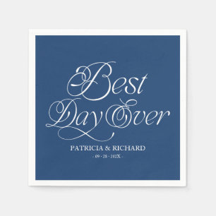 Serviette En Papier Meilleure journée qui soit Mariage minimaliste mod
