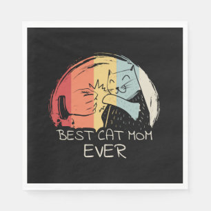 Serviette En Papier Meilleure maman de chat
