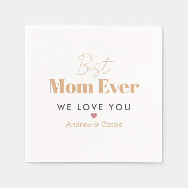 Serviette En Papier Meilleure maman jamais (Devant)