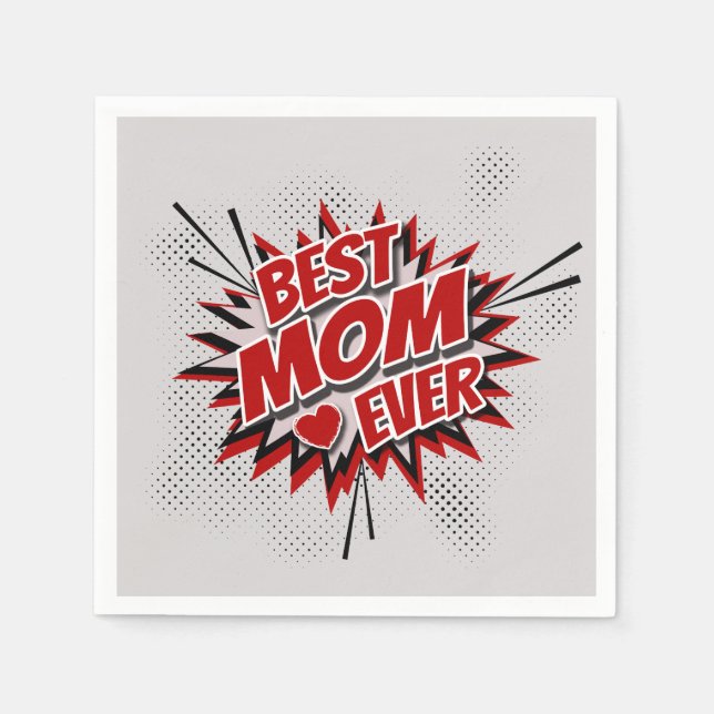 Serviette En Papier Meilleure maman jamais (Devant)