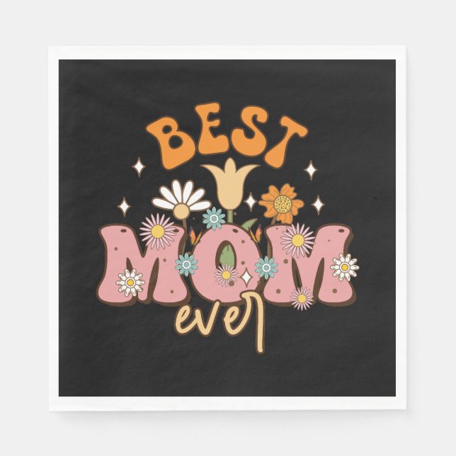 Serviette En Papier Meilleure maman jamais (Devant)