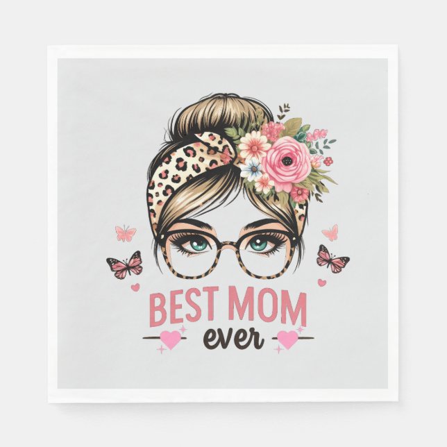 Serviette En Papier Meilleure maman jamais (Devant)