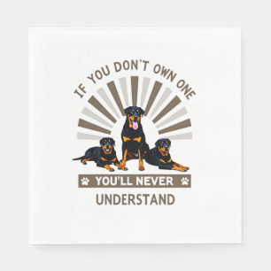 Serviette En Papier Meilleure œuvre d'art Rottweiler pour hommes femme