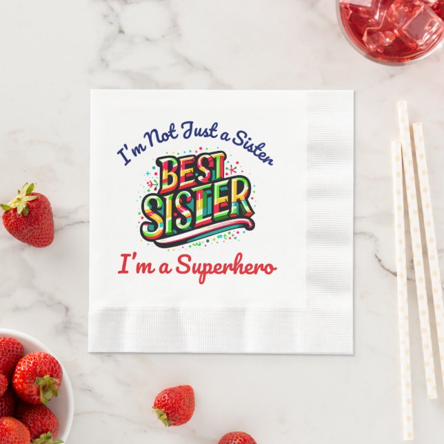 Serviette En Papier Meilleure soeur (En situation)