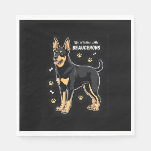 Serviette En Papier Meilleure vie avec Beauce Sheepdog Débardeur