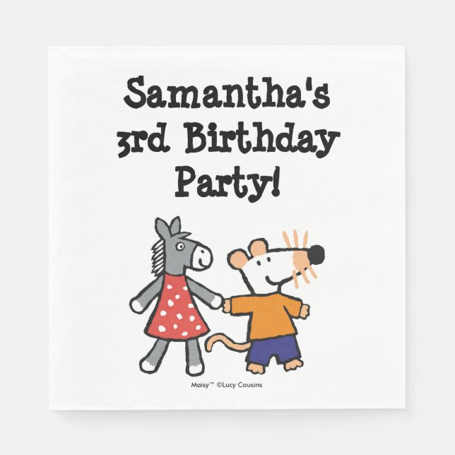 Serviette En Papier Meilleurs amis Maisy and Dotty Hold Hands (Devant)