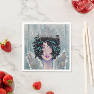Serviette En Papier Mélancolie foncée Brunette Angel