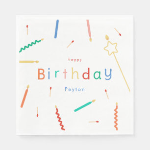 Serviette En Papier Mélange + Correspondance bougies & allumettes Anni