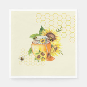 Serviette En Papier Mélange de miel de lil doux, nid d’abeille