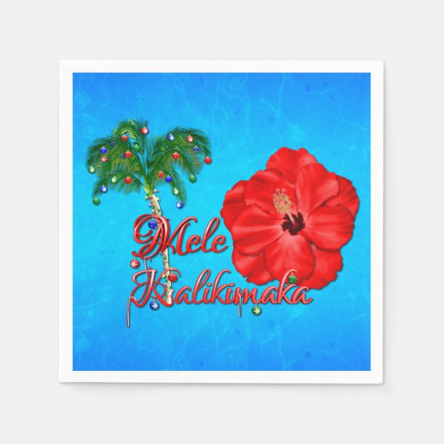 Serviette En Papier Mele Kalikimaka (Devant)