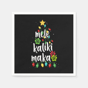 Serviette En Papier Mele kalikimaka Christmas Hawaiian Xmas