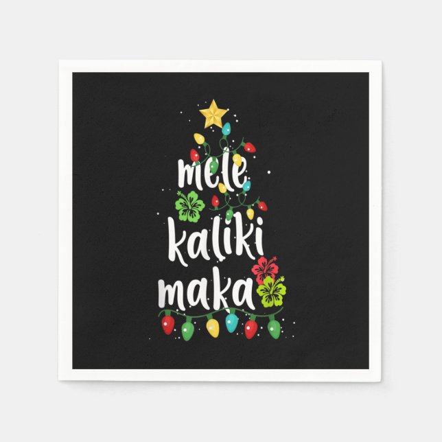 Serviette En Papier Mele kalikimaka Christmas Hawaiian Xmas (Devant)
