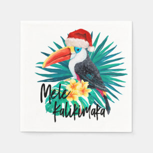 Serviette En Papier Mele Kalikimaka Oiseaux de la jungle tropicale