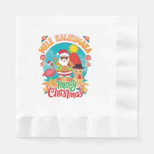 Serviette En Papier Mele Kalikimaka pour un Noël hawaïen brillant