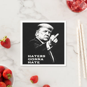 Serviette En Papier Meme drôle du doigt d'honneur de Trump 2026