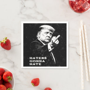 Serviette En Papier Meme drôle du doigt d'honneur de Trump 2026