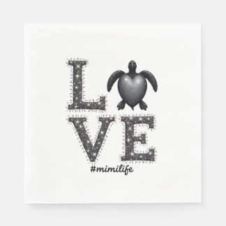 Serviette En Papier Mémé Tortue - Amour Mimi Vie Tortue de Mer, Mimi T