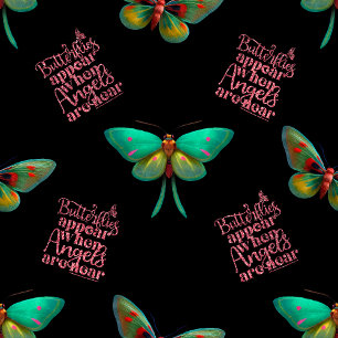 Serviette En Papier Mémorial funéraire Anges de papillon personnalisée